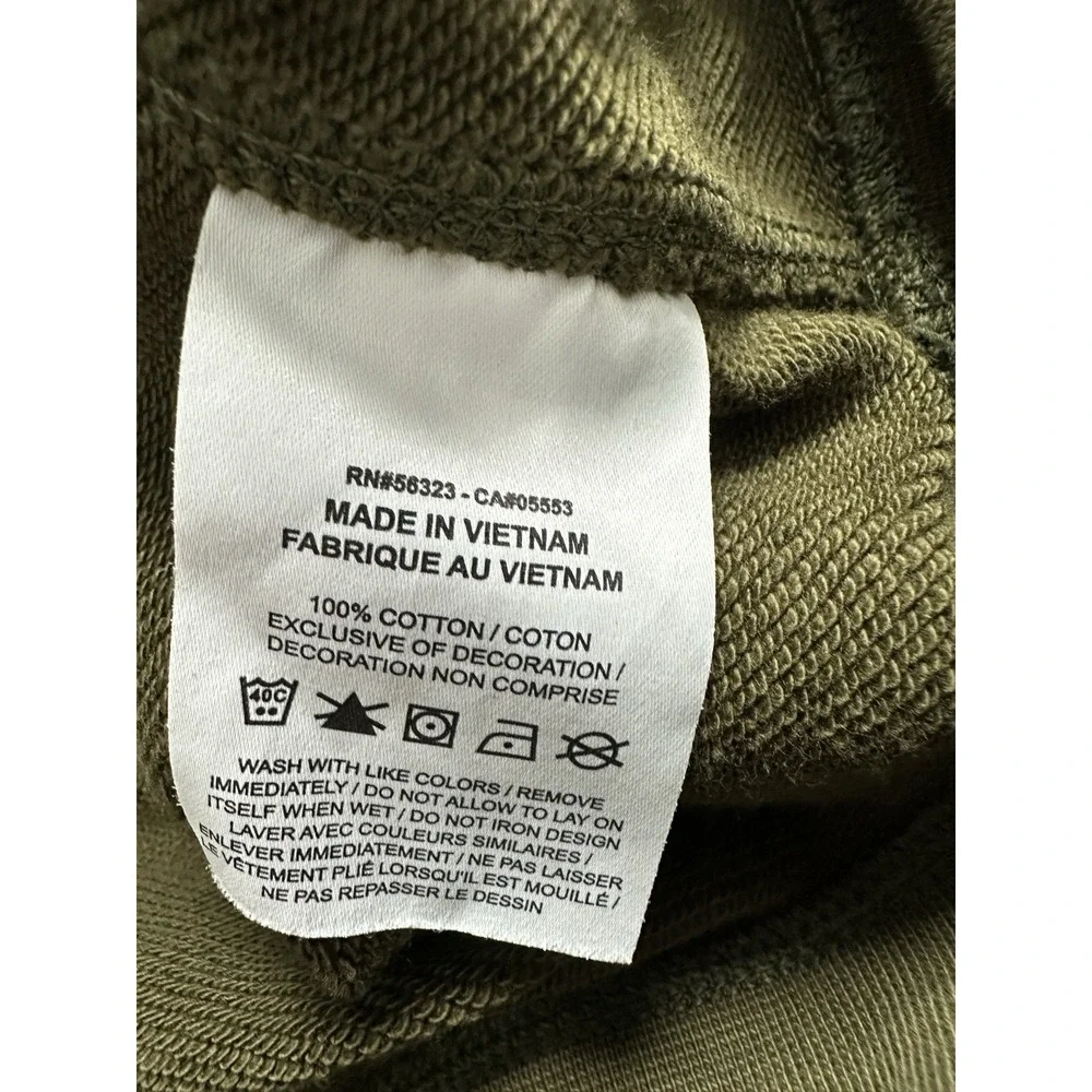 Nike Sportswear Club Fleece Crewneck Sweatshirt Mens Olive Green Swoosh Size S